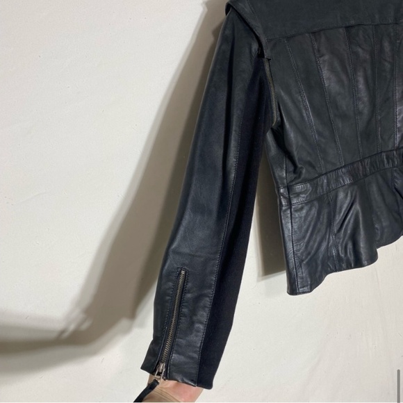 Bano eeMee Black Genuine Leather Jacket 6 - Picture 11 of 15